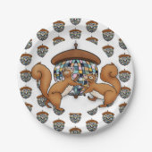 Disco Eichhörnchen Pappteller (Vorderseite)