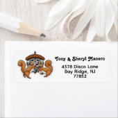 Disco Eichhörnchen Party Rücksendeadresse (Insitu)