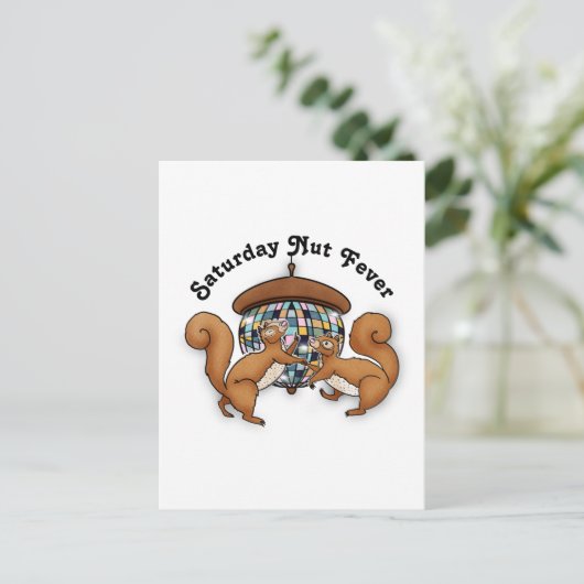 Disco Eichhörnchen Postkarte (Stehend Vorderseite)