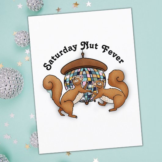 Disco Eichhörnchen Postkarte