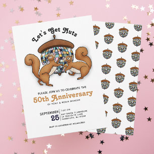 Disco-Eichhörnchen zum 50. Jahrestag Einladung