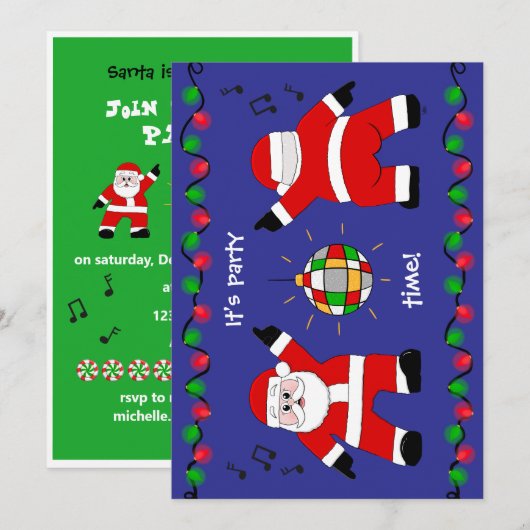 Disco Feiertagskarte (Vorne/Hinten)