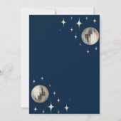 Disco Fieber Junggeselinnen-Abschied - Silver Disc Einladung (Rückseite)