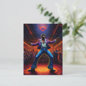 Disco Fieber Strauß Postkarte (Stehend Vorderseite)