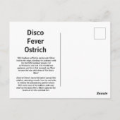 Disco Fieber Strauß Postkarte (Rückseite)