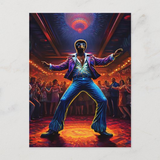 Disco Fieber Strauß Postkarte (Vorderseite)