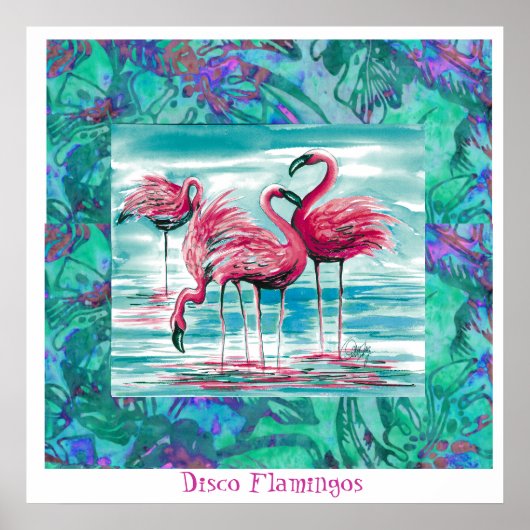Disco Flamingos Poster (Vorne)