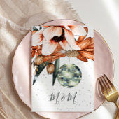 Disco Floral Burnt Orange Terracota Hochzeit Einladung