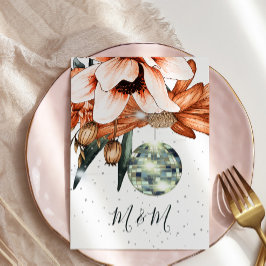 Disco Floral Burnt Orange Terracota Hochzeit Einladung