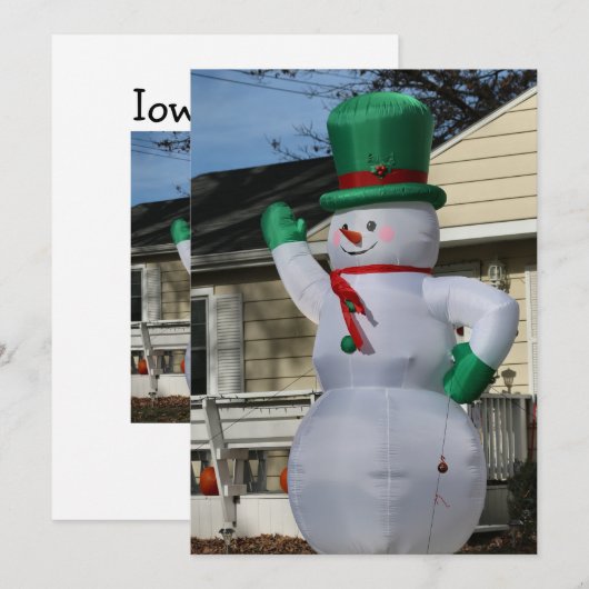 Disco Frosty Feiertagskarte (Vorne/Hinten)