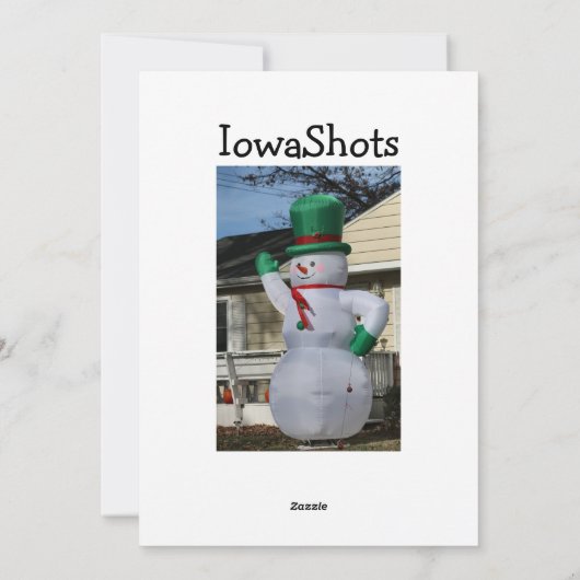 Disco Frosty Feiertagskarte (Rückseite)