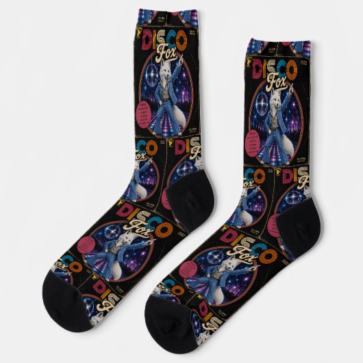 Disco-Fuchs Socken (Linkes Detail)