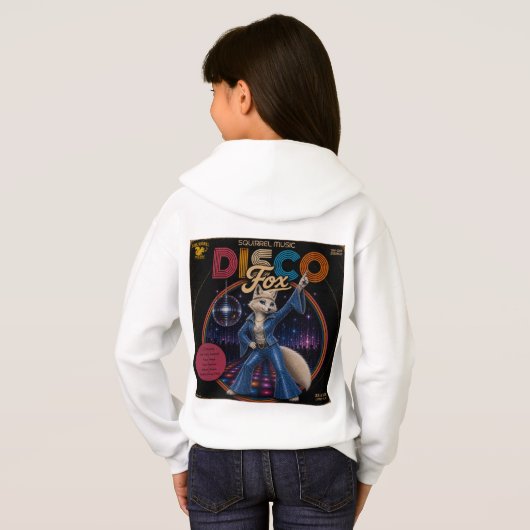 Disco-Füchsin Hoodie (Schwarz voll)