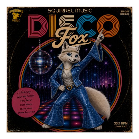 Disco-Füchsin Poster (Vorderseite)