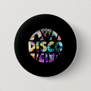 Disco Funny 70er Vintag Theme Dancing 70's Women Button