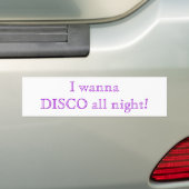 Disco für alle Nächte Autoaufkleber (Auf Auto)