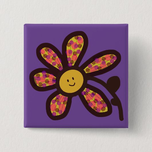 Disco-Gänseblümchen Button (Vorderseite)