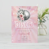 Disco Garden Party 70er Groovy Retro 30. Geburtsta Einladung (Stehend Vorderseite)