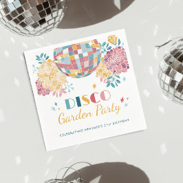 Disco Garden Party 70's Thema Geburtstag Serviette