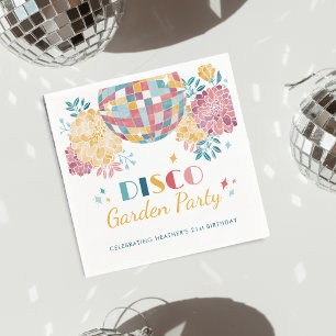 Disco Garden Party 70's Thema Geburtstag Serviette