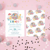 Disco Garden Party 70's Theme Going Away Party Einladung