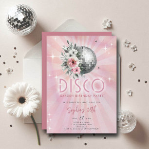 Disco-Gartenparty 70er Jahre Groovy Retro 30. Gebu Einladung