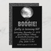 Disco Geburtstag Einladung (Vorne/Hinten)