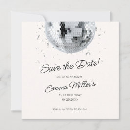 Disco Geburtstagsfeier Save the Date