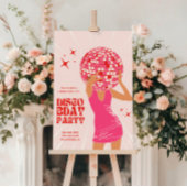 Disco Girl Welcome Sign Poster