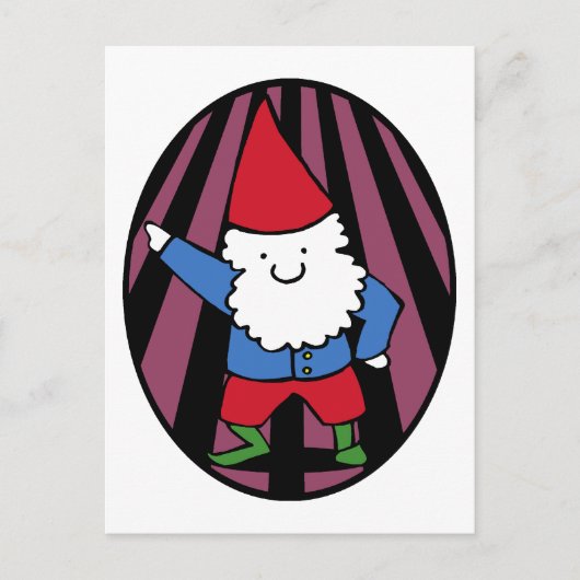 Disco Gnome Night Fee Postkarte (Vorderseite)