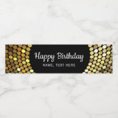 Disco, Gold, Vintag, Wasserflasche - Set Wasserflaschenetikett (Einzelnes Label)