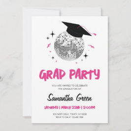Disco Graduation Party Einladung
