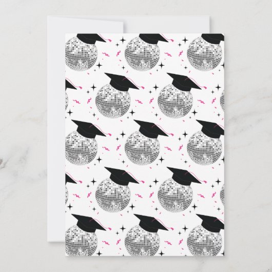 Disco Graduation Party Einladung (Rückseite)