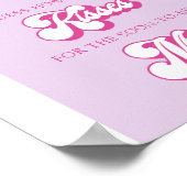 Disco Groove Wie viele Kisses Brautparty Game Poster (Ecke)