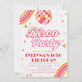 Disco Groovy Party Einladung