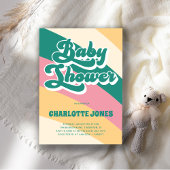 Disco Groovy Retro Babydusche Einladung