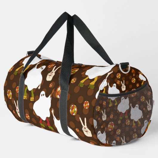 Disco halloween afrikanische Geisterbraun Duffle Bag (Rechte Ecke)