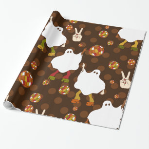 Disco halloween afrikanische Geisterbraun Geschenkpapier