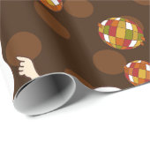 Disco halloween afrikanische Geisterbraun Geschenkpapier (Rolleneckpunkt)