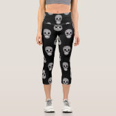 Disco halloween ball skull capri leggings (Vorderseite)