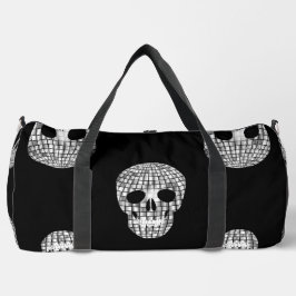 Disco halloween ball skull duffle bag