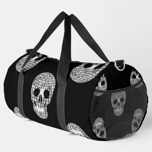 Disco halloween ball skull duffle bag (Rechte Ecke)