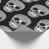 Disco halloween ball skull geschenkpapier (Ecke)