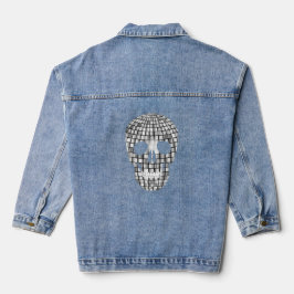 Disco halloween ball skull jeansjacke