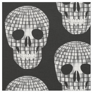 Disco halloween ball skull stoff