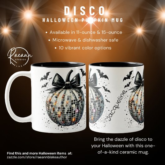 Disco Halloween Pumpkin Keramik Tasse