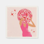 Disco Head Girl Serviette (Vorderseite)