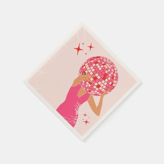 Disco Head Girl Serviette (Ecke)