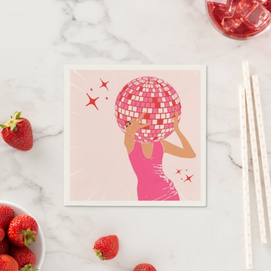 Disco Head Girl Serviette (Beispiel)