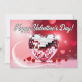 Disco Heart Valentine's Card Feiertagskarte (Vorderseite)